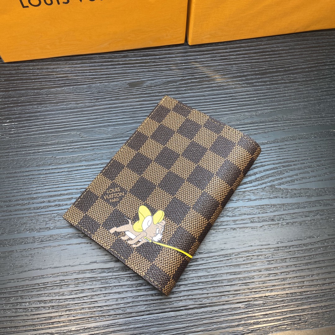 Close-up of leather texture on passport case