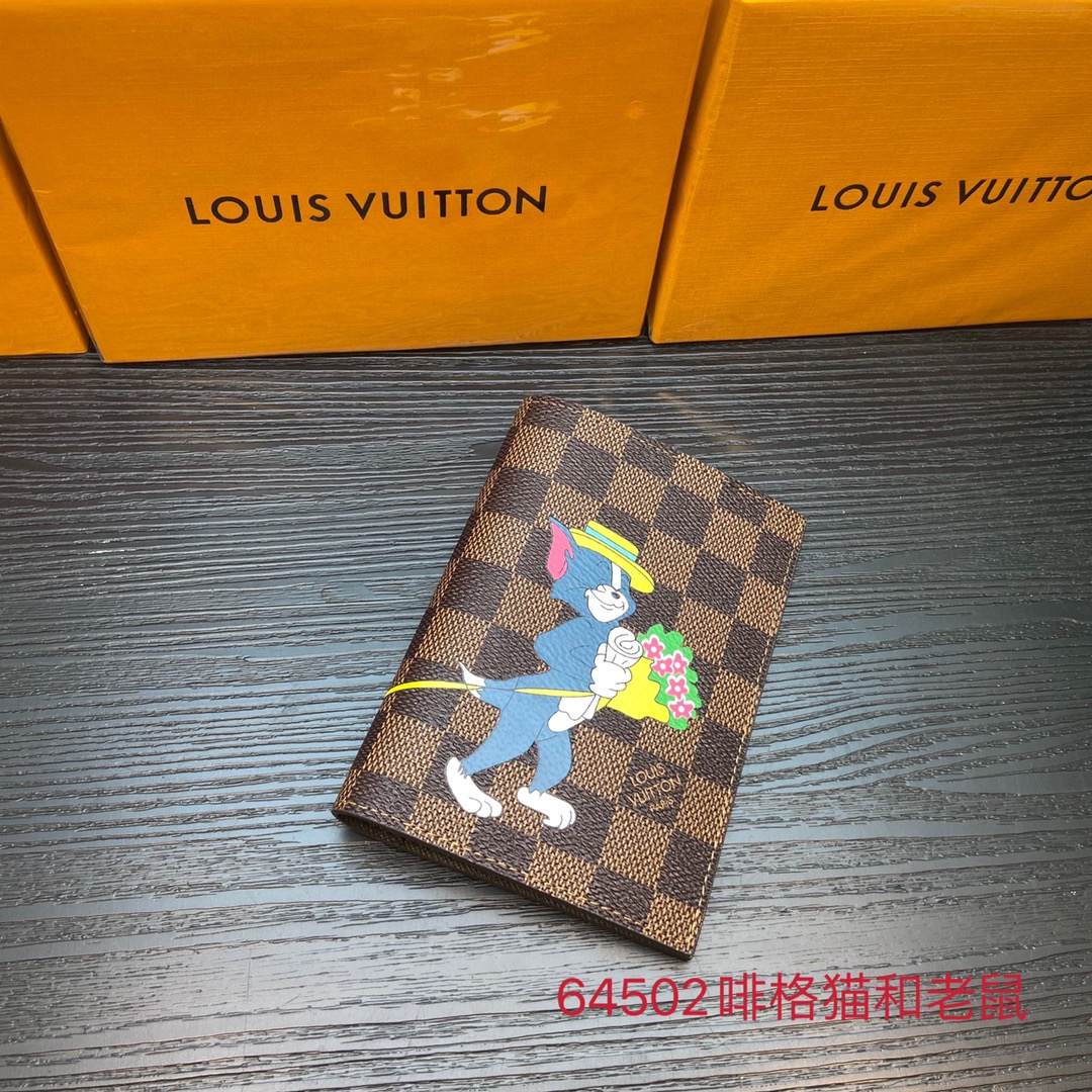Genuine leather passport case front view