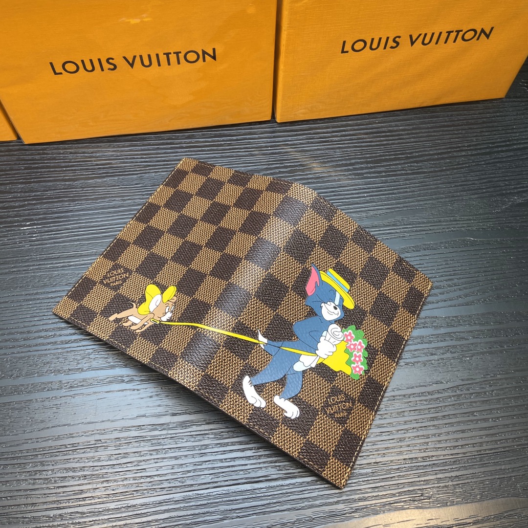 Detail of the stitching on a leather passport case