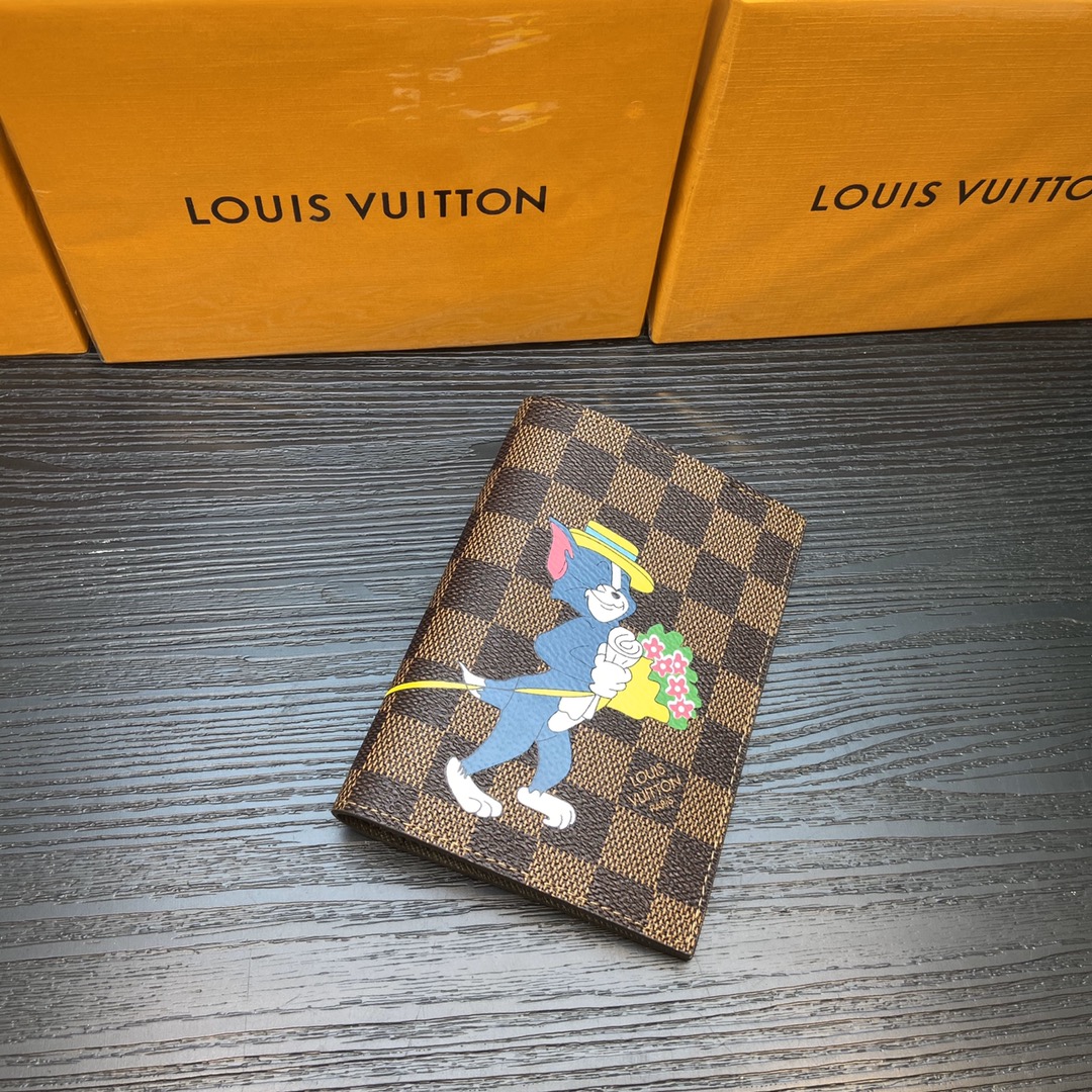 Passport case open with passport inside