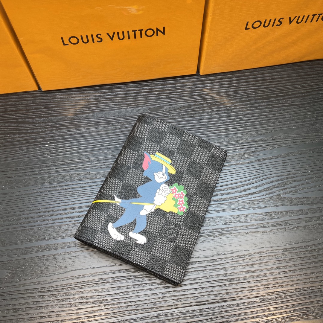 Leather passport holder with passport inside