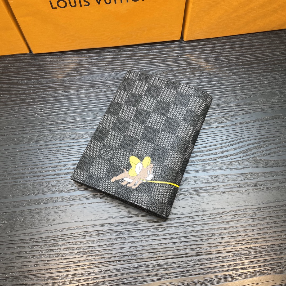 Close-up of the leather texture on passport holder