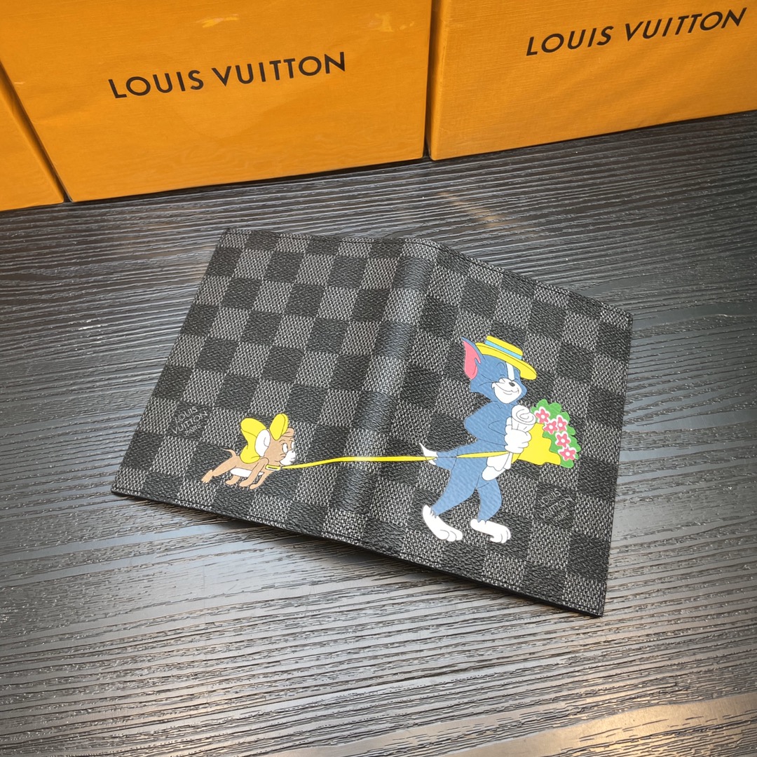 Detail of the stitching on a leather passport holder