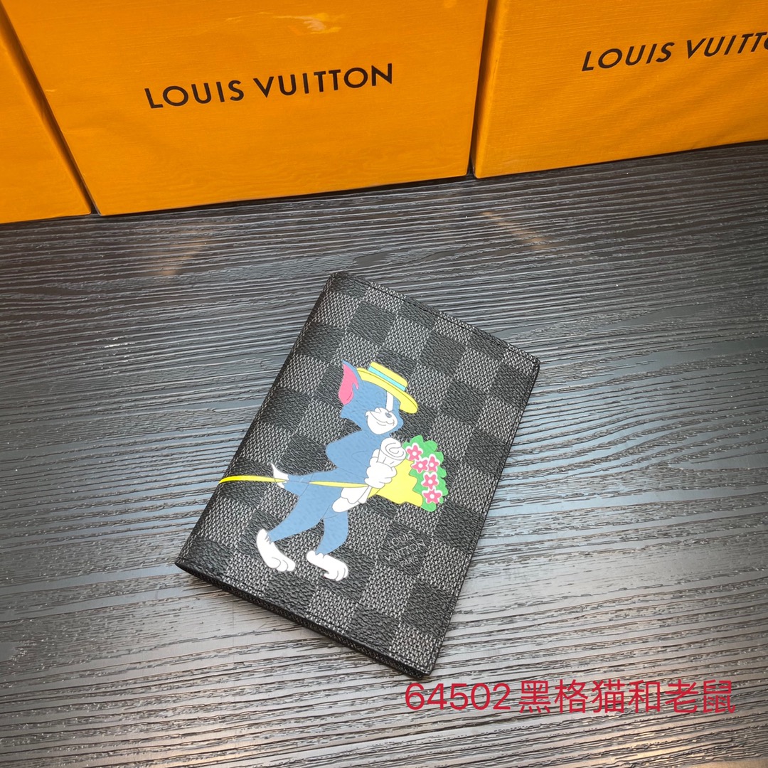 Leather passport holder front view