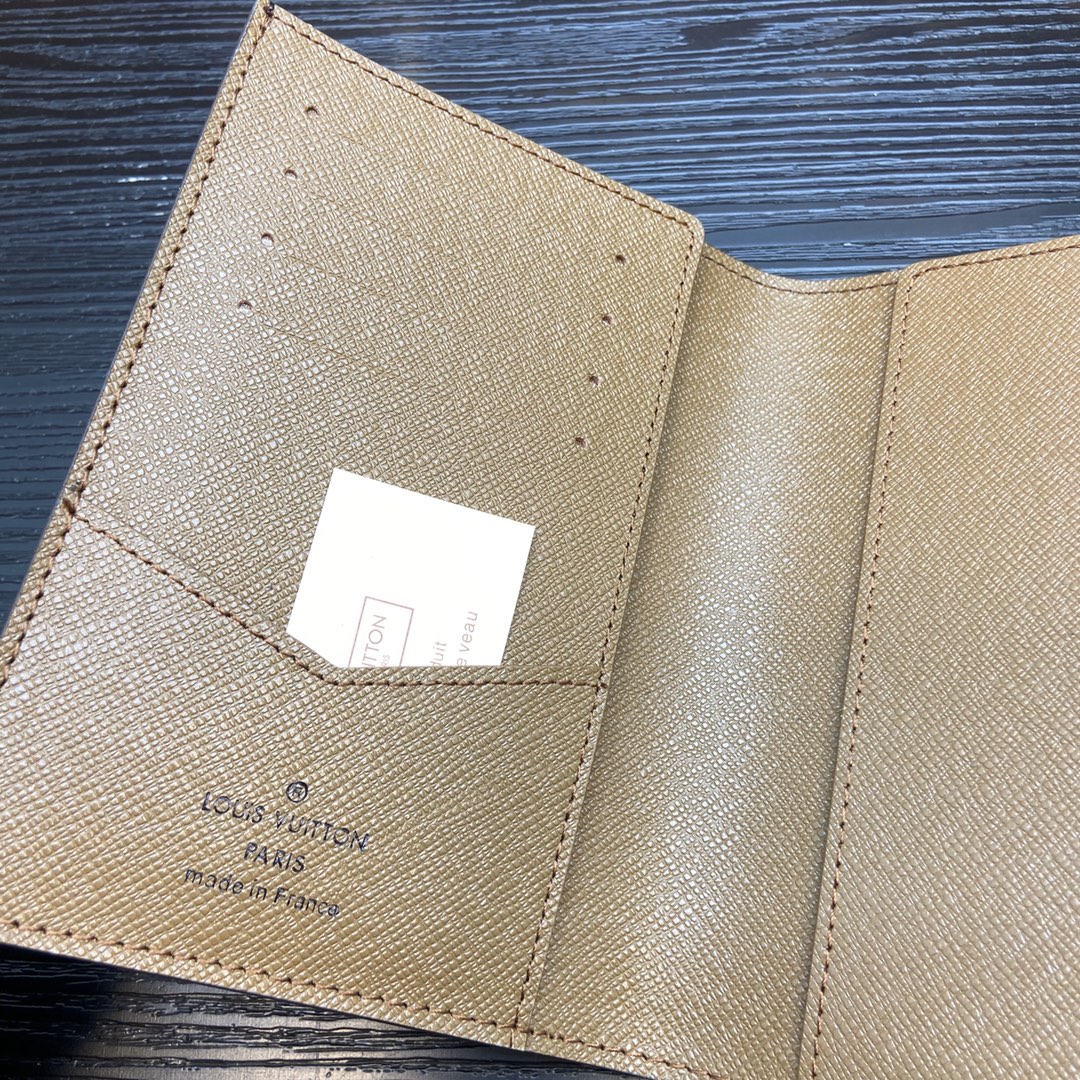 Luxury passport holder in use
