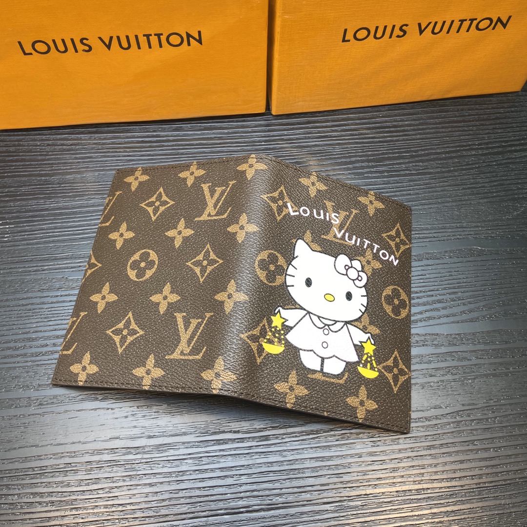 Luxury passport holder leather texture