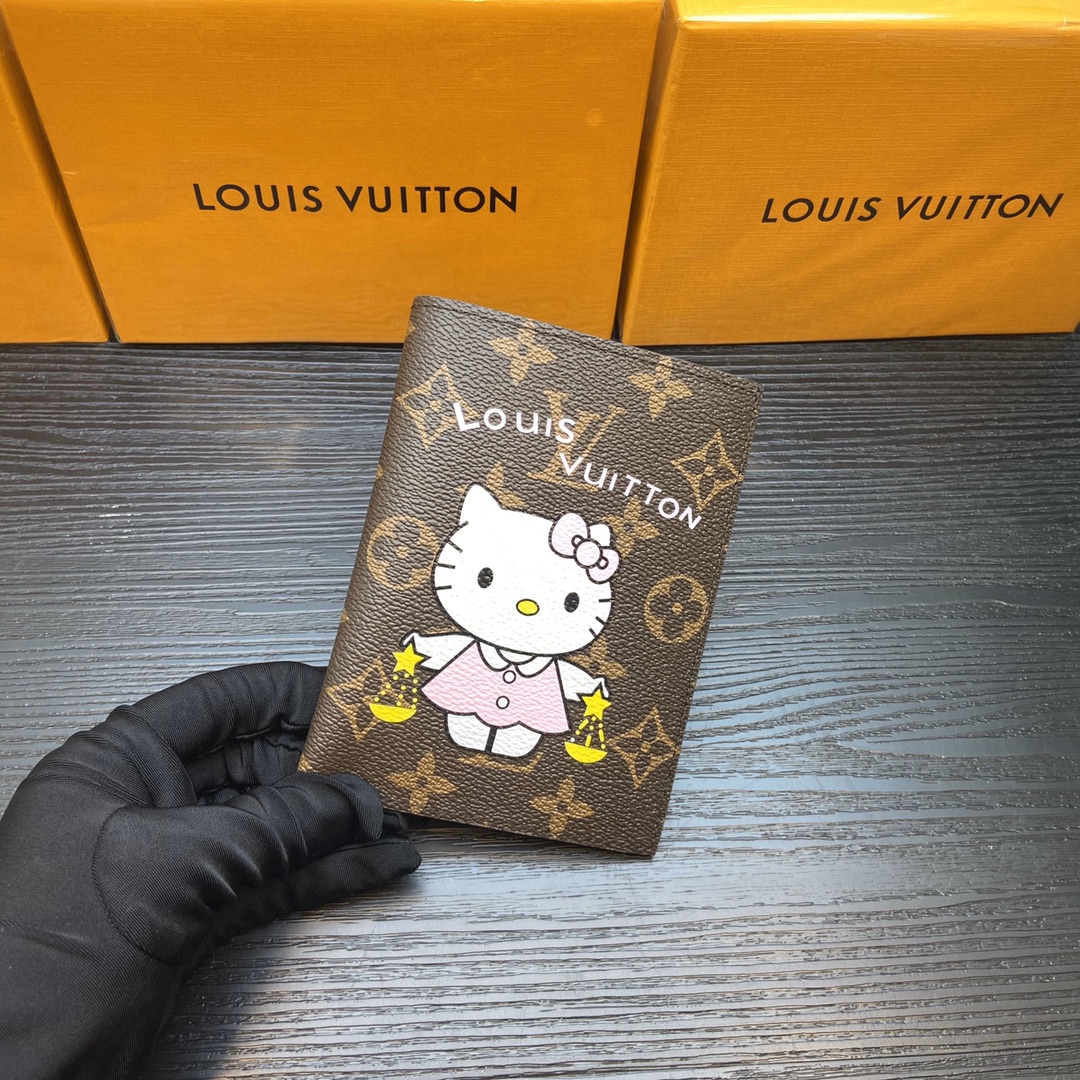 Luxury passport holder interior detail