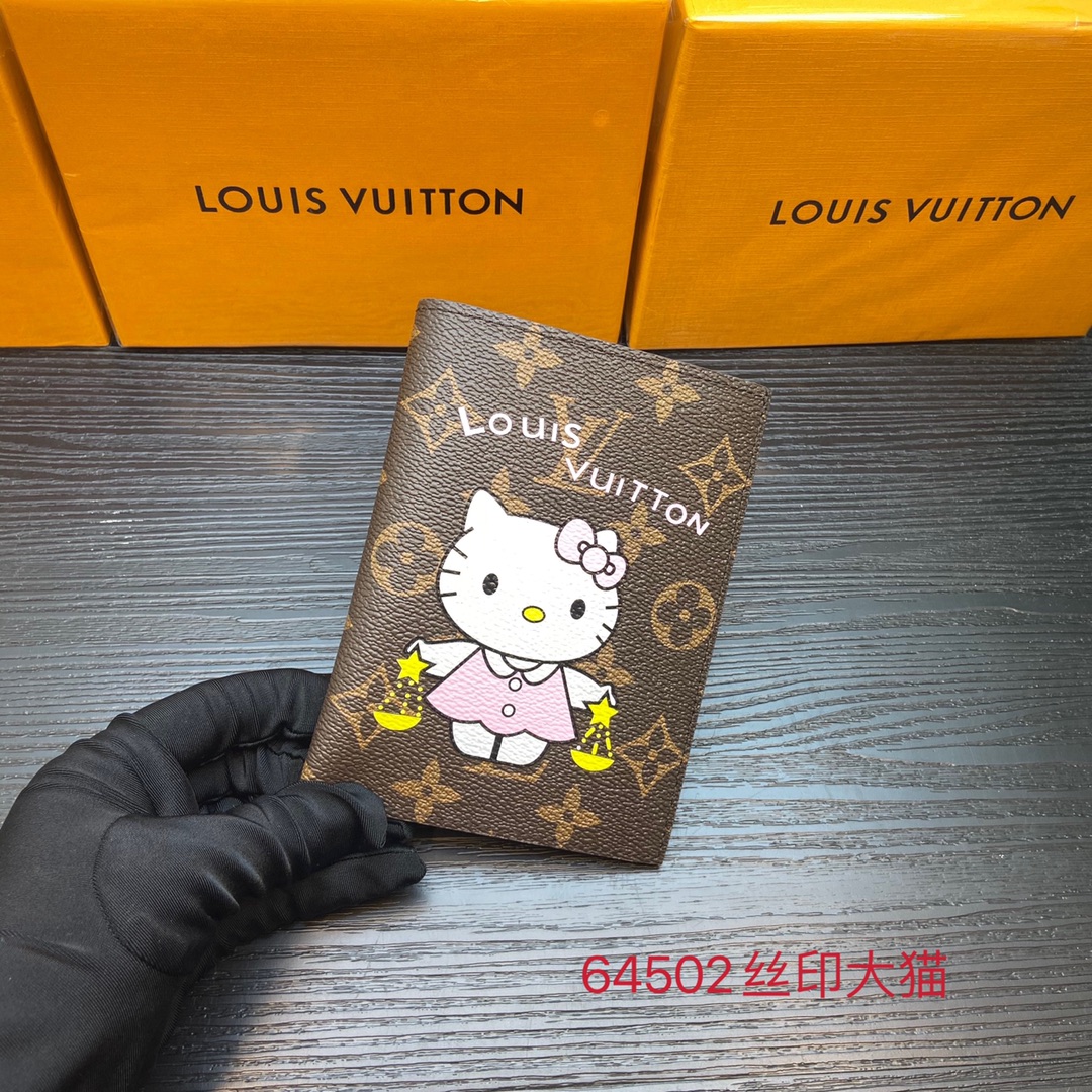Luxury leather passport holder front view