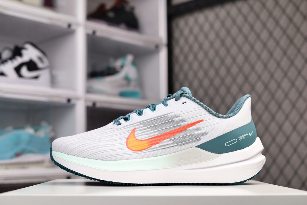 H0 纯原NK Air Zoom Winflo V9 登月网面透气专业跑步鞋 原档案数据编织面 原盒原配 QC检验、钢印 俱全 原底科技 同步原版639XX官方