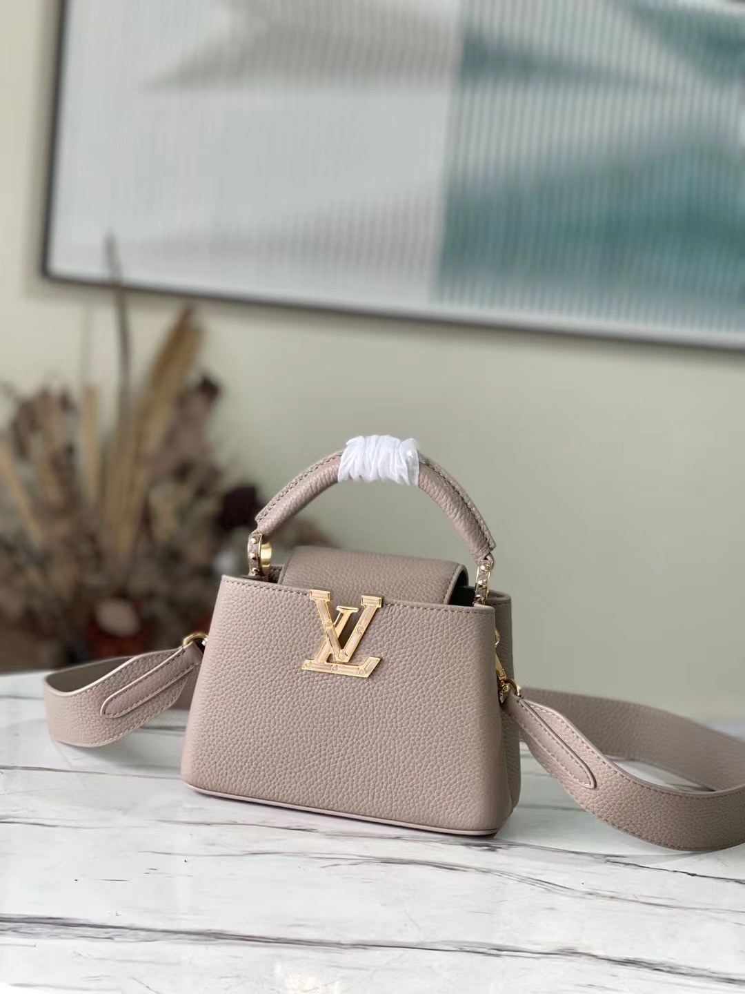 Where to buy fakes
 Louis Vuitton LV Capucines Bags Handbags Elephant Grey White Cowhide Mini M59067