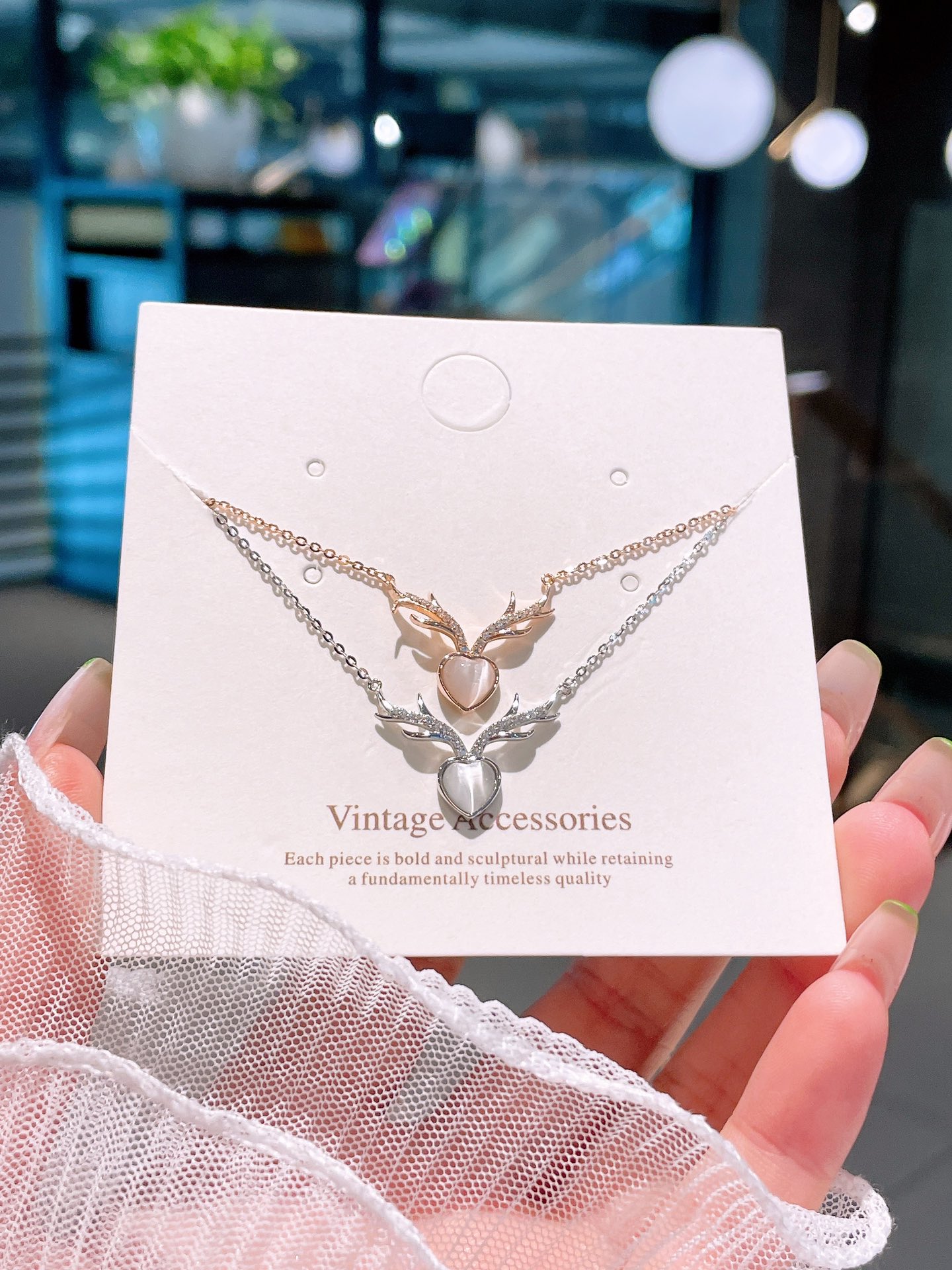 Hypoallergenic Silver Necklace Intellectual Mother's Birthday Silver