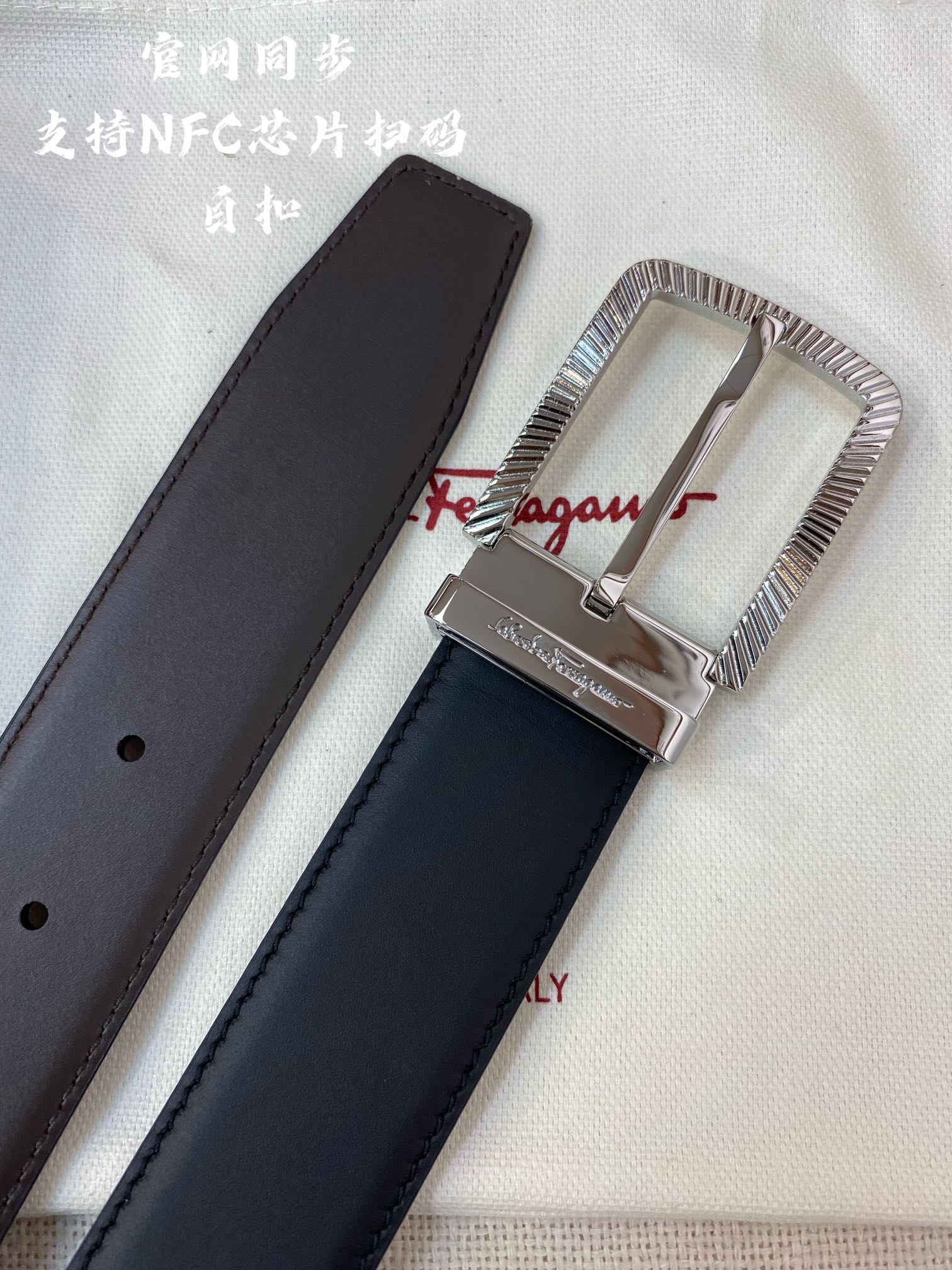 I5 Ferragamo 菲拉格慕  3.5cm高级定制款男士皮带 ,双面进口牛皮,自行选择搭配 真材实料 很有质感 时尚经典不失风范 可自行裁剪