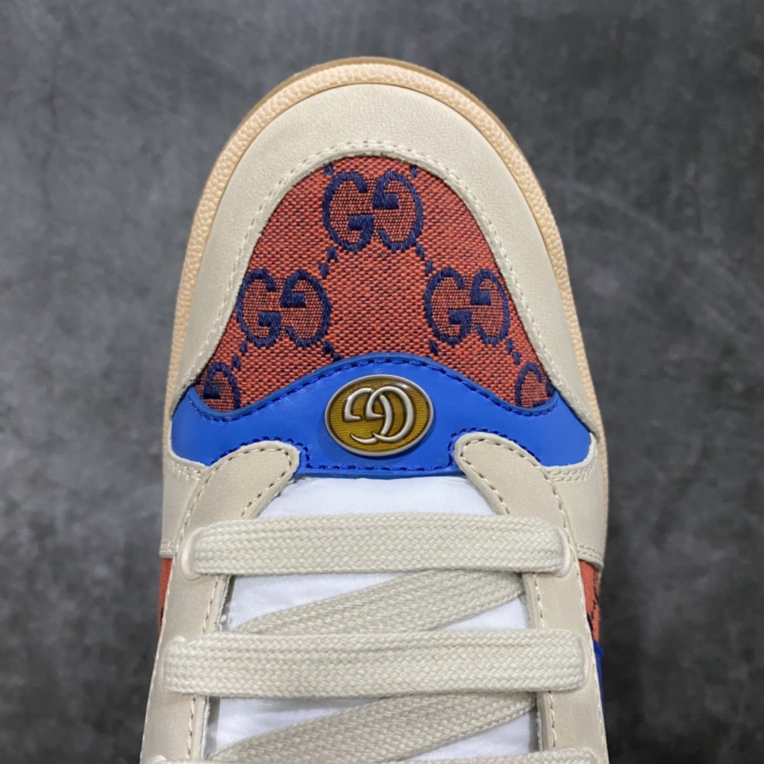 图片[5]-顶级代购版 Gucci做旧小脏鞋 ZP开发 原版开模 金属双G水晶圆柱形标 Gucci原版纹织带 真正水洗布标 鞋面擦色牛皮拼接经典双G布面料，皮面切口全油边封口工艺，原版毛巾布里细腻柔软更舒适透气，垫脚乳胶注塑一体，私模钢印，双色原版TPU大底(下层宽，上层窄) 配进口原版四边封干燥剂、原版18股鞋带，绿色盒子，与专柜配套包装一致 尺码：女34-40 男38-45-选品中心