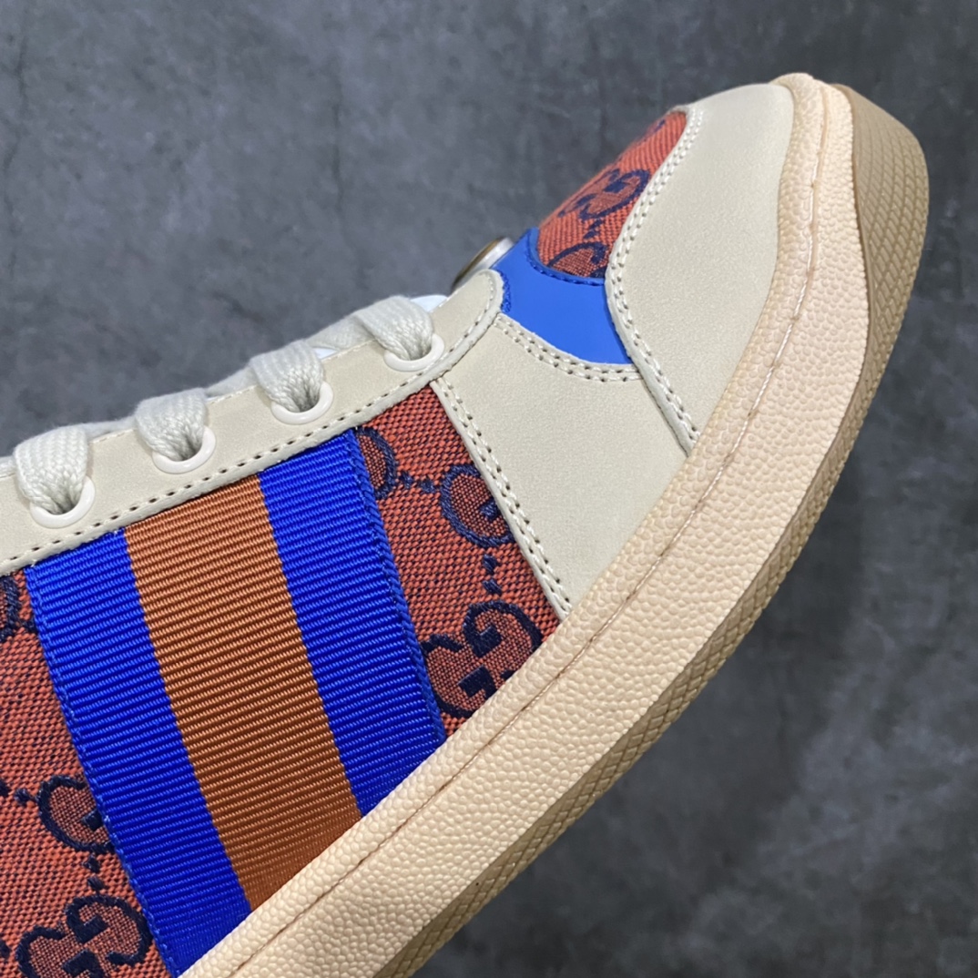 图片[6]-顶级代购版 Gucci做旧小脏鞋 ZP开发 原版开模 金属双G水晶圆柱形标 Gucci原版纹织带 真正水洗布标 鞋面擦色牛皮拼接经典双G布面料，皮面切口全油边封口工艺，原版毛巾布里细腻柔软更舒适透气，垫脚乳胶注塑一体，私模钢印，双色原版TPU大底(下层宽，上层窄) 配进口原版四边封干燥剂、原版18股鞋带，绿色盒子，与专柜配套包装一致 尺码：女34-40 男38-45-选品中心