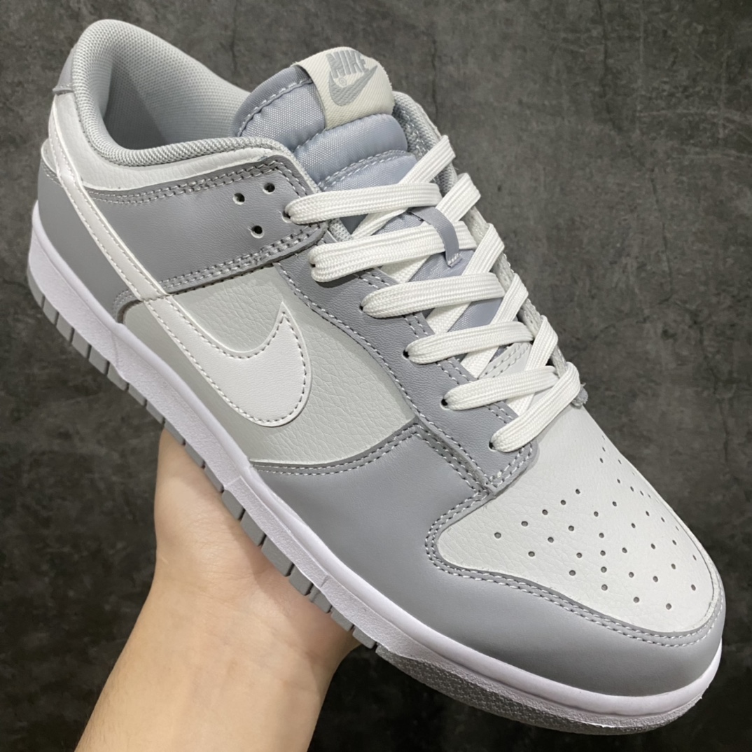 图片[3]-Top版本 Nike Dunk Low 白灰 纯原生产线出品 原厂织唛标 一致匹配原版 全市场唯一正确鞋带绑法 原楦原纸板开发 匹配原版98%以上 后跟垫棉独家呈现 后跟反口里弧度正确 全新后跟电绣 电绣针数与正品一致 原厂皮料 质感无敌！ 货号：DJ6188-001 尺码：36-46-选品中心