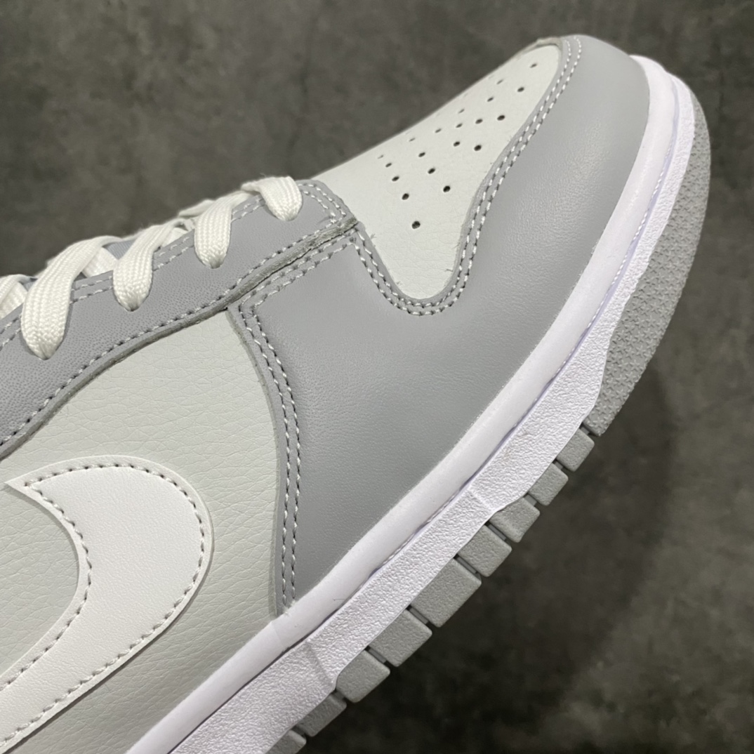图片[6]-Top版本 Nike Dunk Low 白灰 纯原生产线出品 原厂织唛标 一致匹配原版 全市场唯一正确鞋带绑法 原楦原纸板开发 匹配原版98%以上 后跟垫棉独家呈现 后跟反口里弧度正确 全新后跟电绣 电绣针数与正品一致 原厂皮料 质感无敌！ 货号：DJ6188-001 尺码：36-46-选品中心