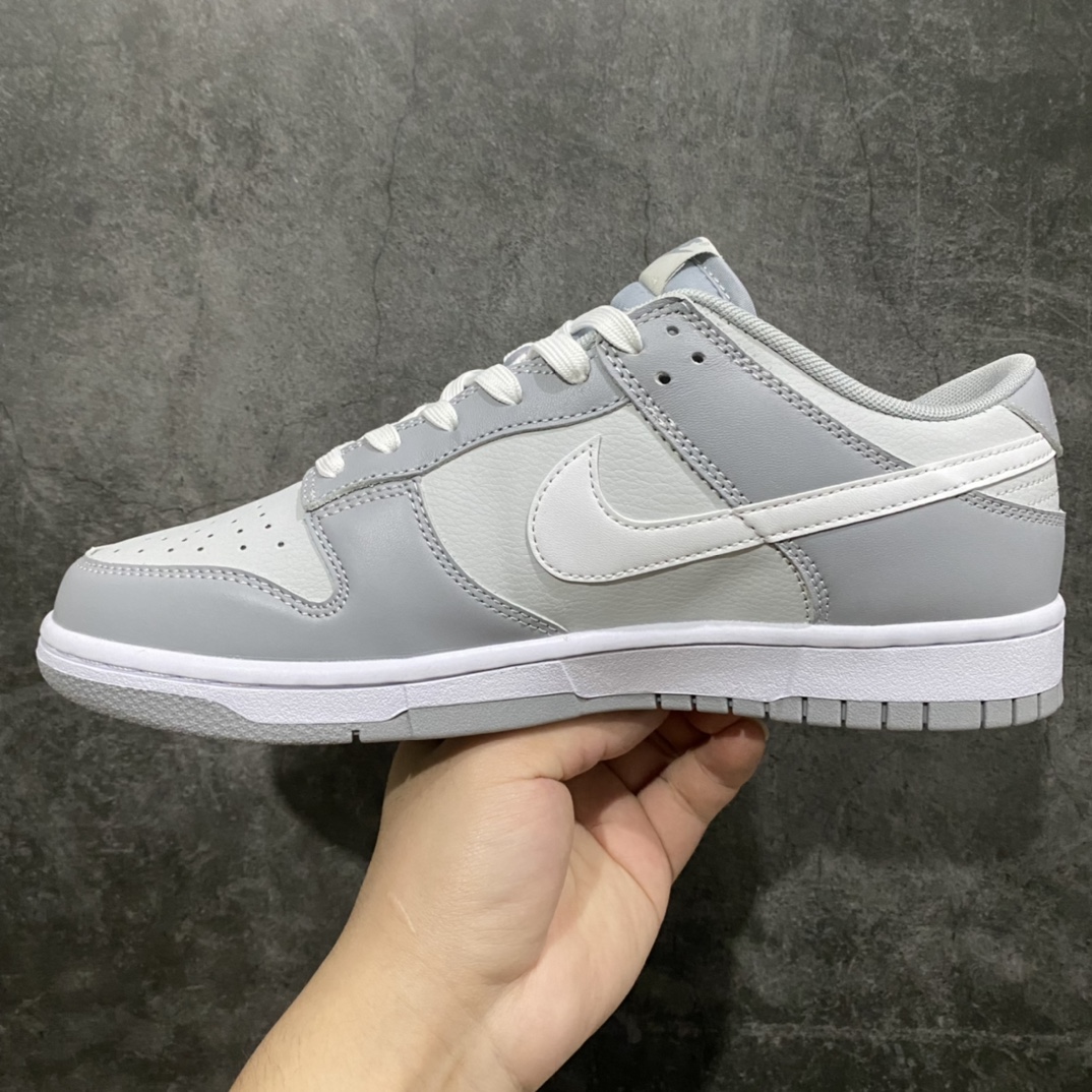 图片[2]-Top版本 Nike Dunk Low 白灰 纯原生产线出品 原厂织唛标 一致匹配原版 全市场唯一正确鞋带绑法 原楦原纸板开发 匹配原版98%以上 后跟垫棉独家呈现 后跟反口里弧度正确 全新后跟电绣 电绣针数与正品一致 原厂皮料 质感无敌！ 货号：DJ6188-001 尺码：36-46-选品中心