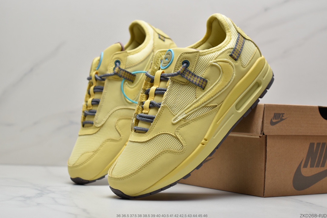 270 Travis Scott x Nike Air Max 1”Cactus Jack”改版款低帮复古百搭休闲运动慢跑鞋DO9392-700