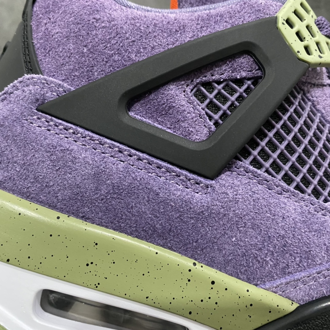 图片[8]-X版纯原Air Jordan 4 Retro＂Cany Purple＂ AJ4小丑 紫色麂皮 复古篮球鞋 男女同款 釆用原厂材质 品质稳定 大厂出品 常年供应高端外贸订单 品相无敌 货号：AQ9129-500 尺码：36-44.5-选品中心