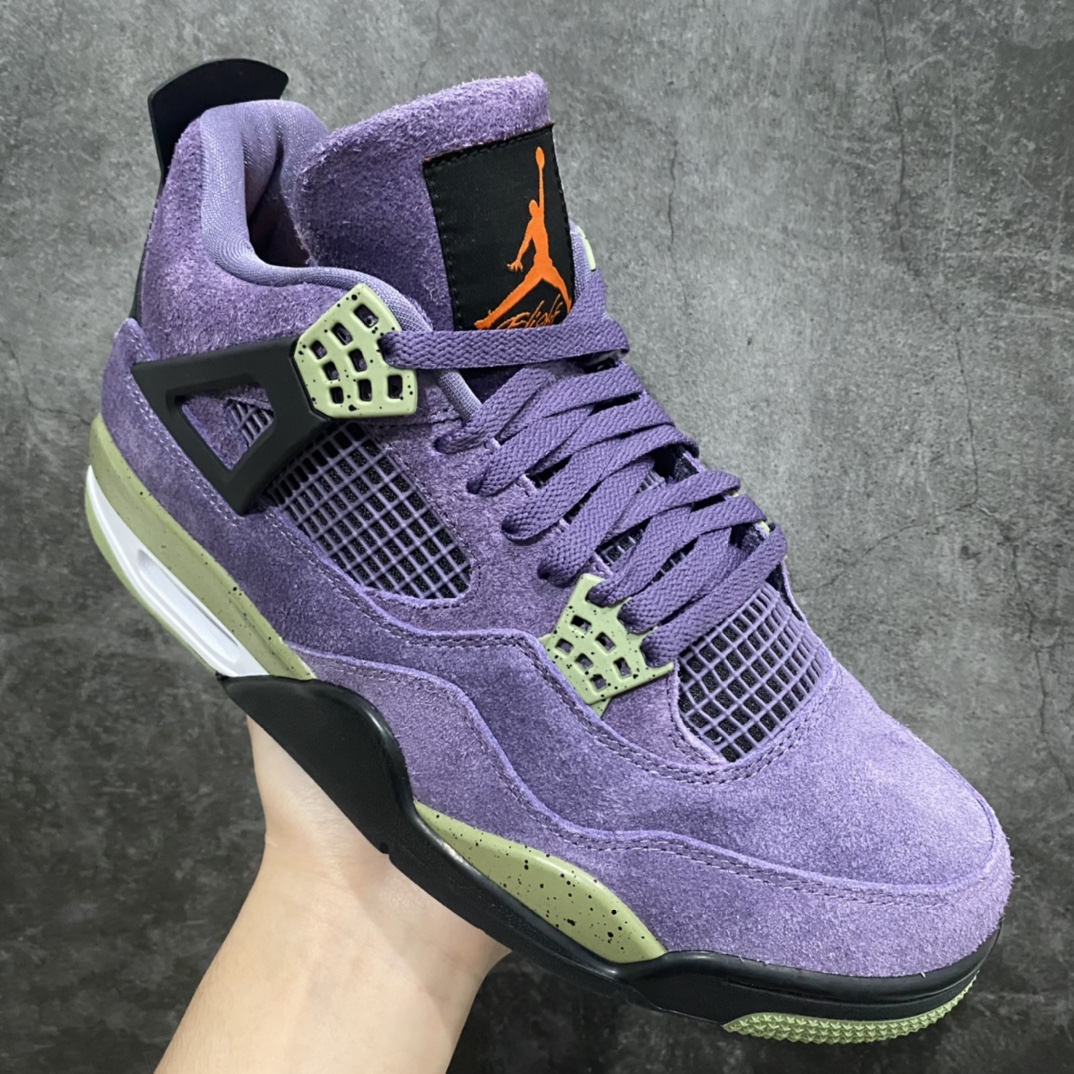 图片[3]-X版纯原Air Jordan 4 Retro＂Cany Purple＂ AJ4小丑 紫色麂皮 复古篮球鞋 男女同款 釆用原厂材质 品质稳定 大厂出品 常年供应高端外贸订单 品相无敌 货号：AQ9129-500 尺码：36-44.5-选品中心
