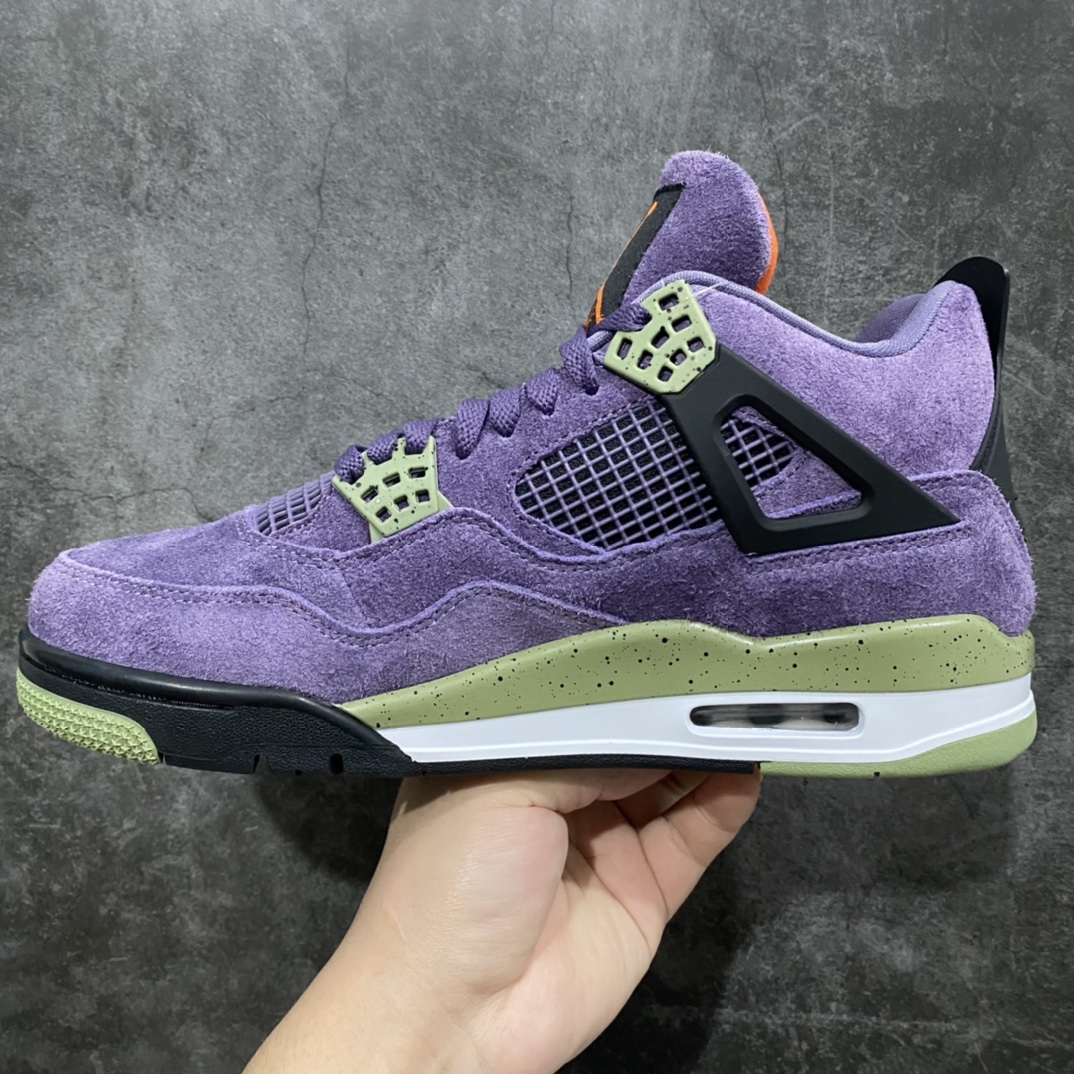 图片[2]-X版纯原Air Jordan 4 Retro＂Cany Purple＂ AJ4小丑 紫色麂皮 复古篮球鞋 男女同款 釆用原厂材质 品质稳定 大厂出品 常年供应高端外贸订单 品相无敌 货号：AQ9129-500 尺码：36-44.5-选品中心