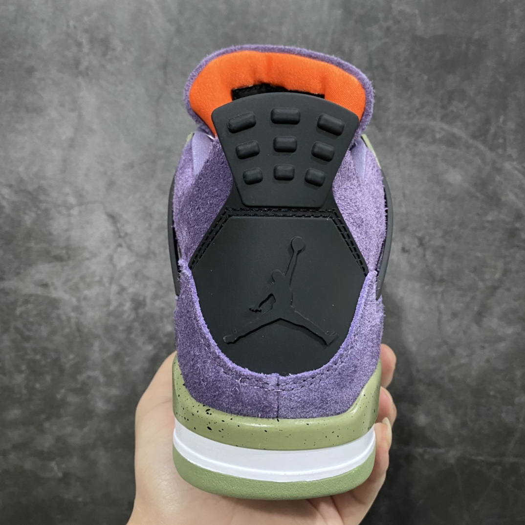 图片[4]-X版纯原Air Jordan 4 Retro＂Cany Purple＂ AJ4小丑 紫色麂皮 复古篮球鞋 男女同款 釆用原厂材质 品质稳定 大厂出品 常年供应高端外贸订单 品相无敌 货号：AQ9129-500 尺码：36-44.5-选品中心