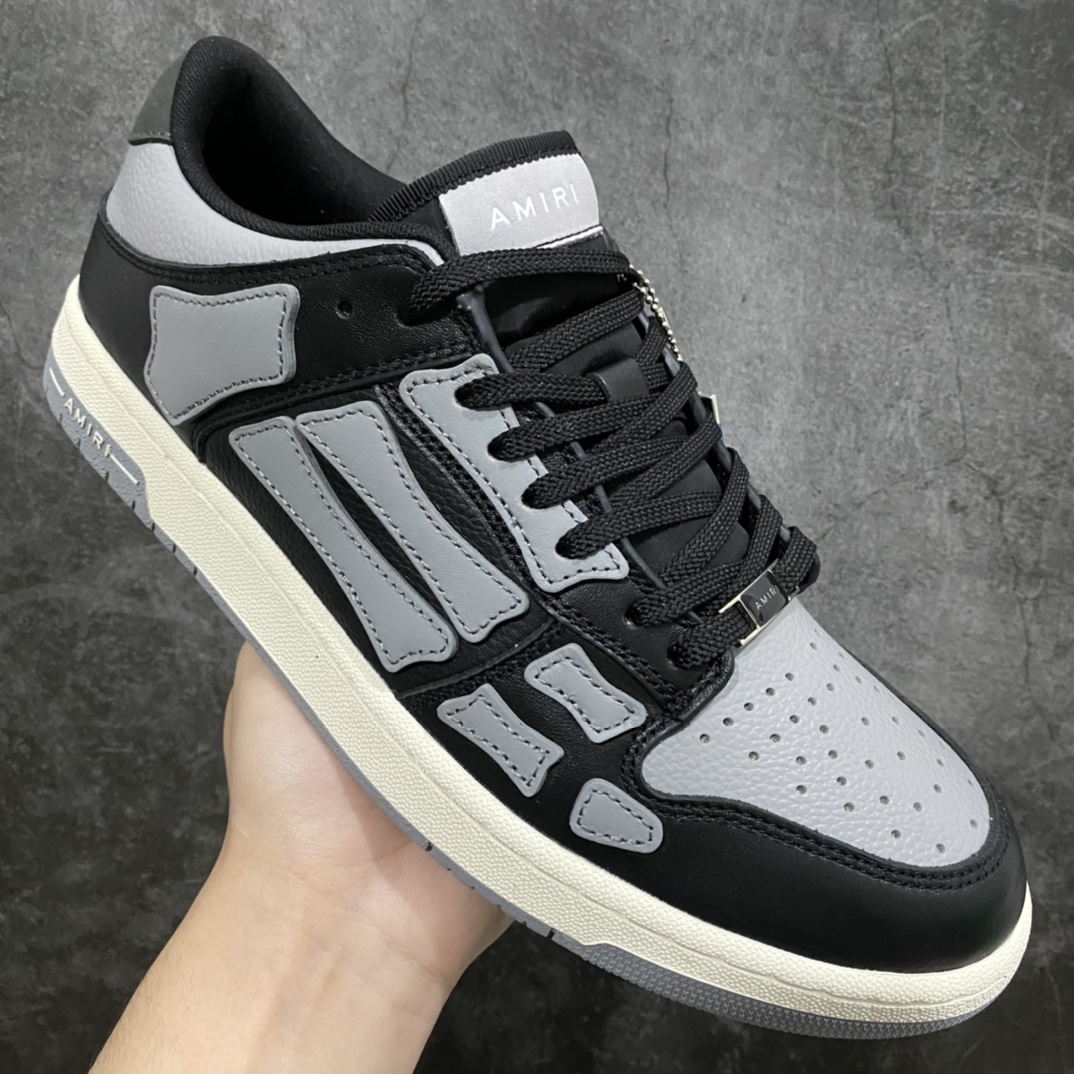 图片[3]-纯原版 洛杉矶街头之王 高奢·埃米尔/AMIRI Skeleton Low-Skel top Sneakers 骨骼低帮板鞋 区分市面所有在售版本 正确鞋舌外翻细节 正确骨头形状 正确双层加厚皮料 尺码：40 41 42 43 44 45-选品中心