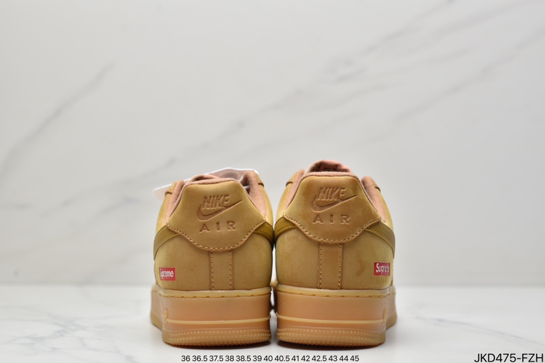 160 Supreme x Nike Air Force 1 Low Flax小麦 官方同步 DN1555-200