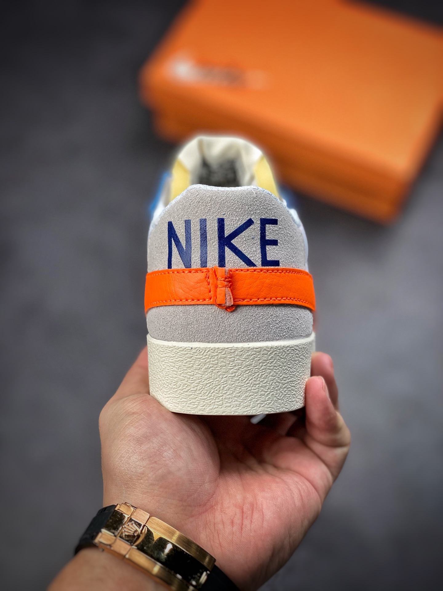 150 Nike Blazer Low’77 Jumbo 白蓝橘 经典百搭低帮开拓者休闲运动板鞋DV9122-161