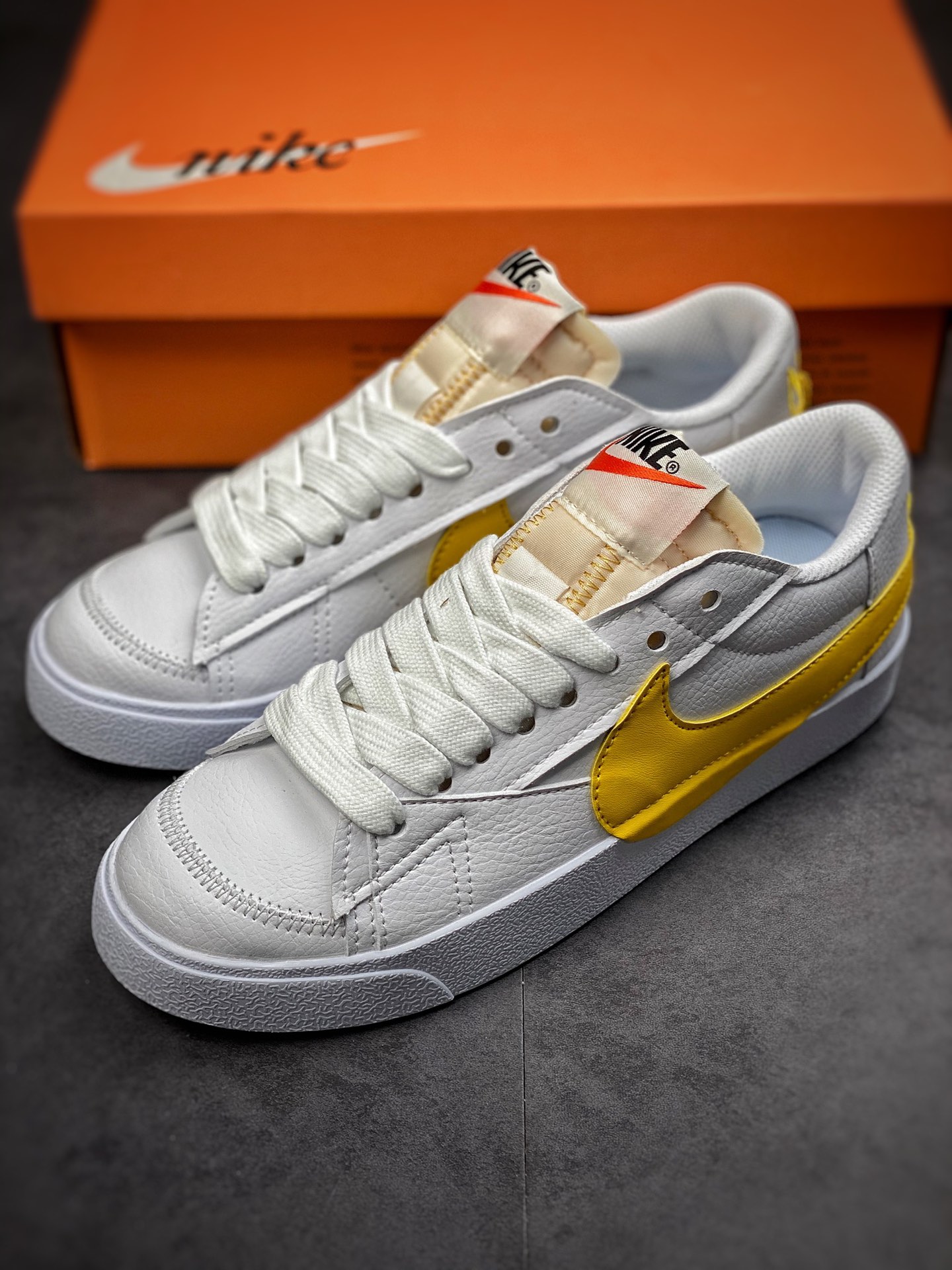 150 Nike Blazer Low’77 Jumbo 白黄 经典百搭低帮开拓者休闲运动板鞋 DV3506-100