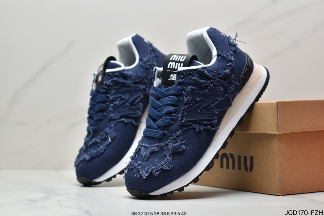 Miu Miu x New Balance NB574 Joint Retro Running Shoes