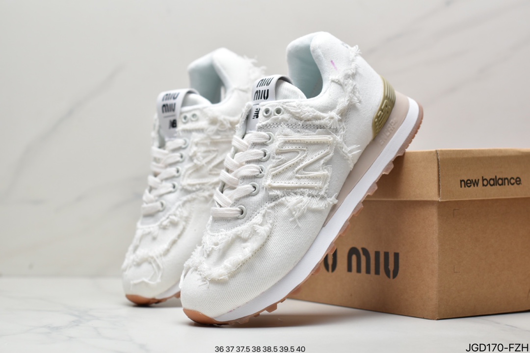 Miu Miu x New Balance NB574 Joint Retro Running Shoes