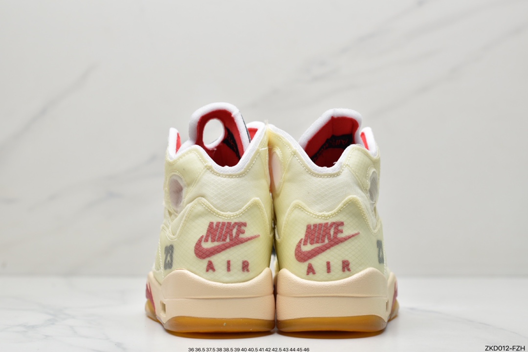 270  OFF-WHITE X Air Jordan 5 OW联名 黑蝉翼 CT8480-001