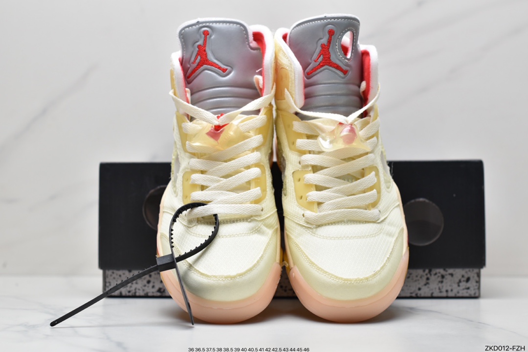 270  OFF-WHITE X Air Jordan 5 OW联名 黑蝉翼 CT8480-001