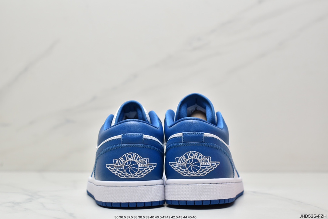 Air Jordan 1 Low ”Marina Blue” white and blue AJ1 low-top casual sneakers DC0774-114