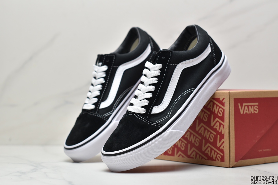 95 硫化工艺 万斯 Vans Vault OId Skool Mule百搭休闲低帮运动滑板鞋