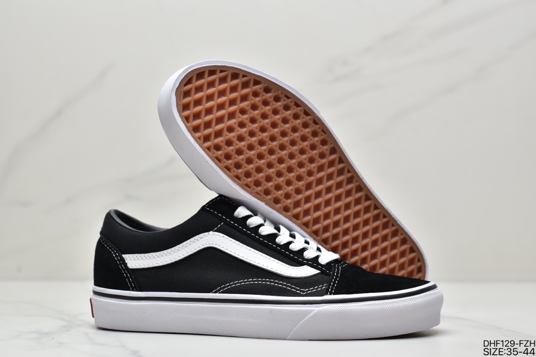 95 硫化工艺 万斯 Vans Vault OId Skool Mule百搭休闲低帮运动滑板鞋