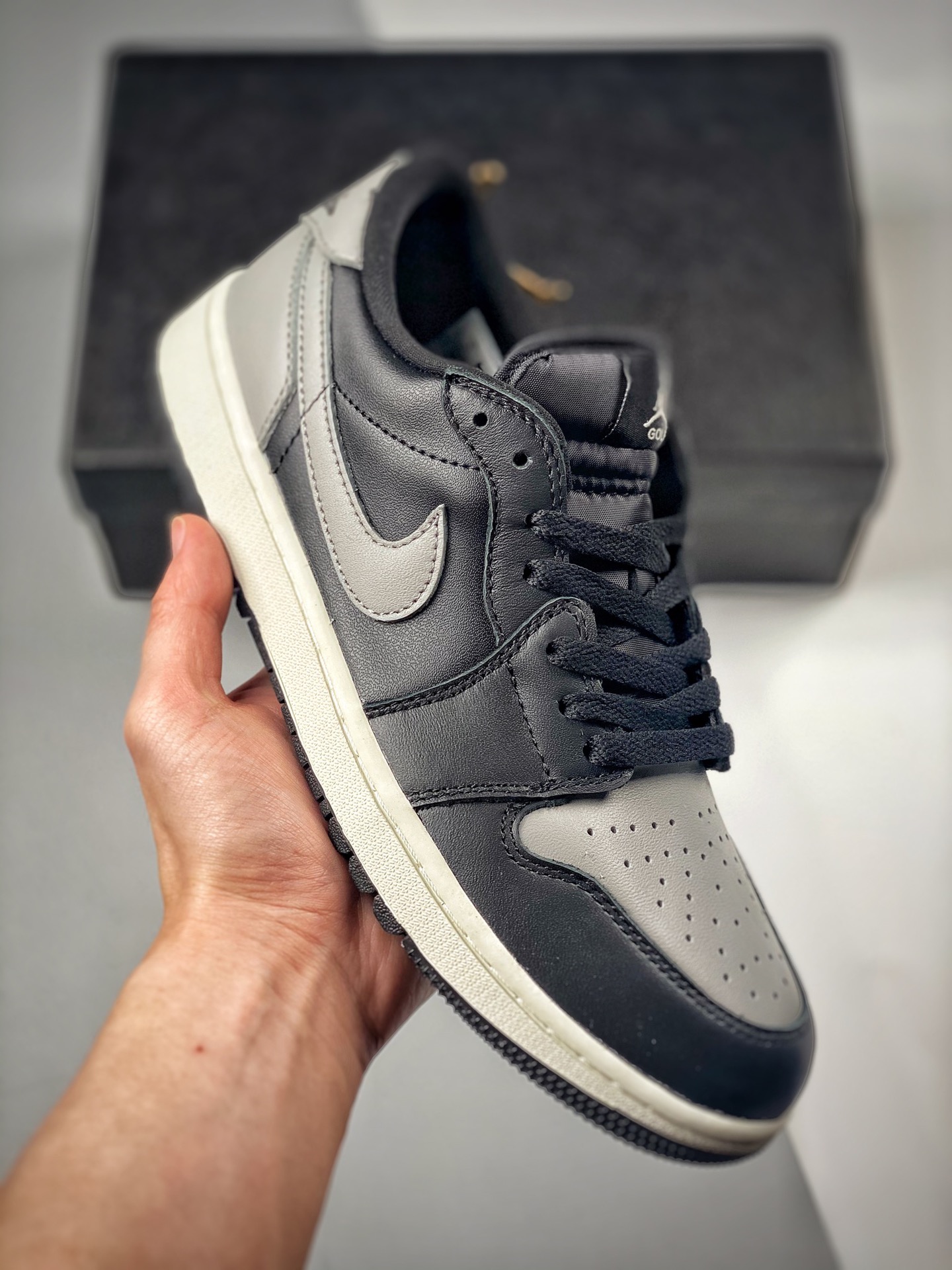 -4 Versión de verificación Air Jordan 1 Low Shadow Grey AJ1 Low casual zapatillas de skate, color oficial sincronizado,…