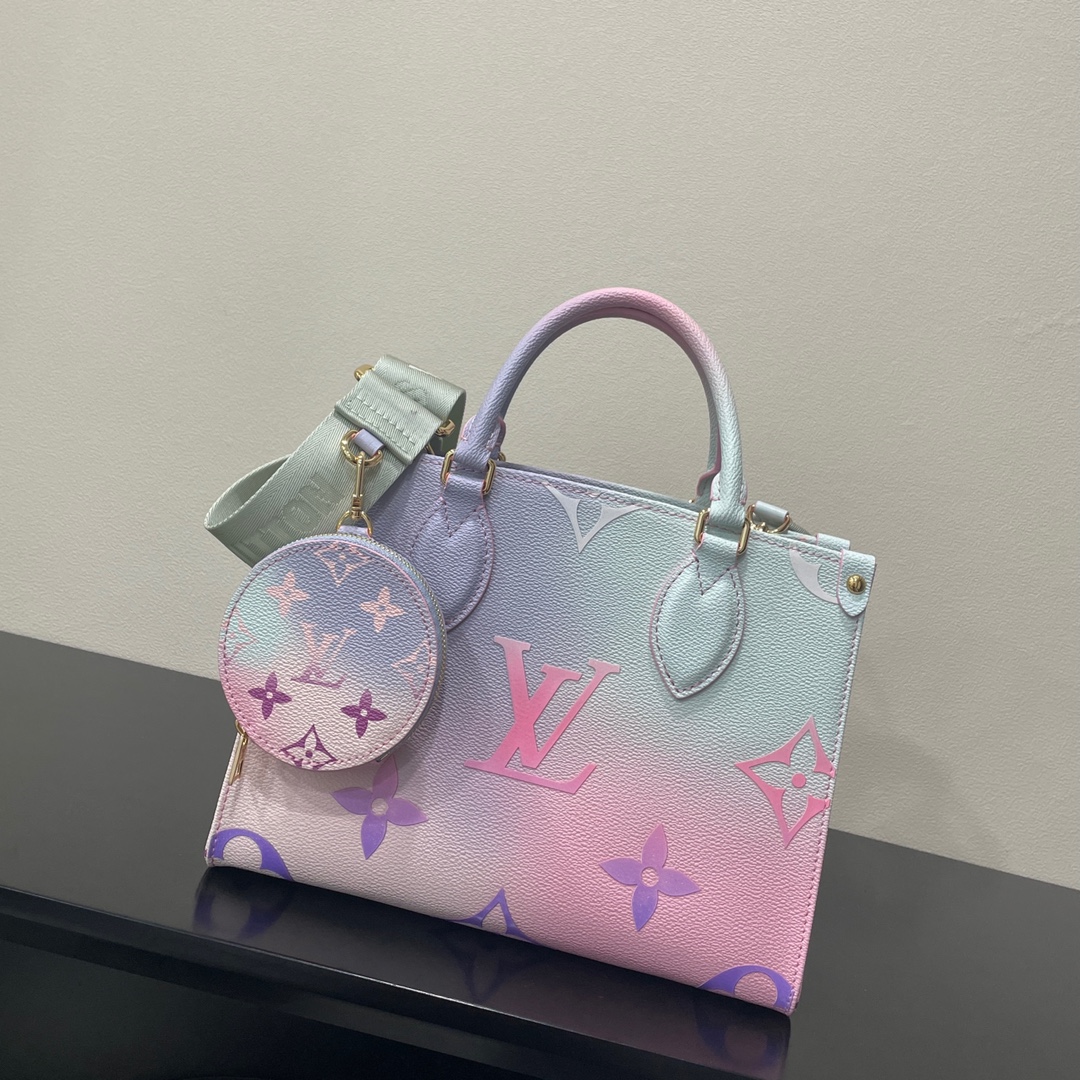 High Quality Designer Replica
 Louis Vuitton LV Onthego Bags Handbags Pink Monogram Canvas Spring Collection M59856