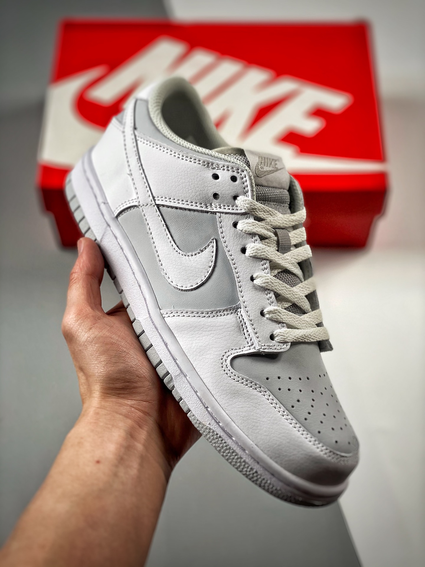 -2 Nk Dunk SB Low Gris Blanco, producción original de fábrica grande, primer lanzamiento con fotos reales, material de …