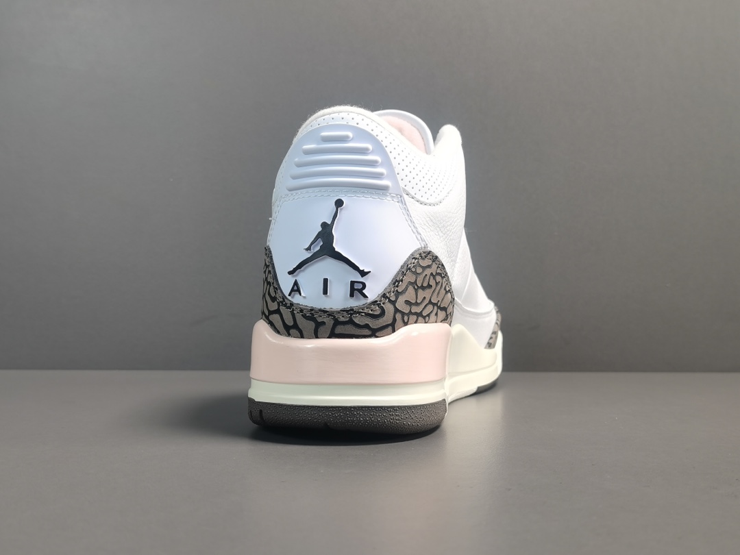 
【纯原：顶级AJ3】白棕粉 樱花 Air Jordan 3  Retro＂Dark Mocha＂复古篮