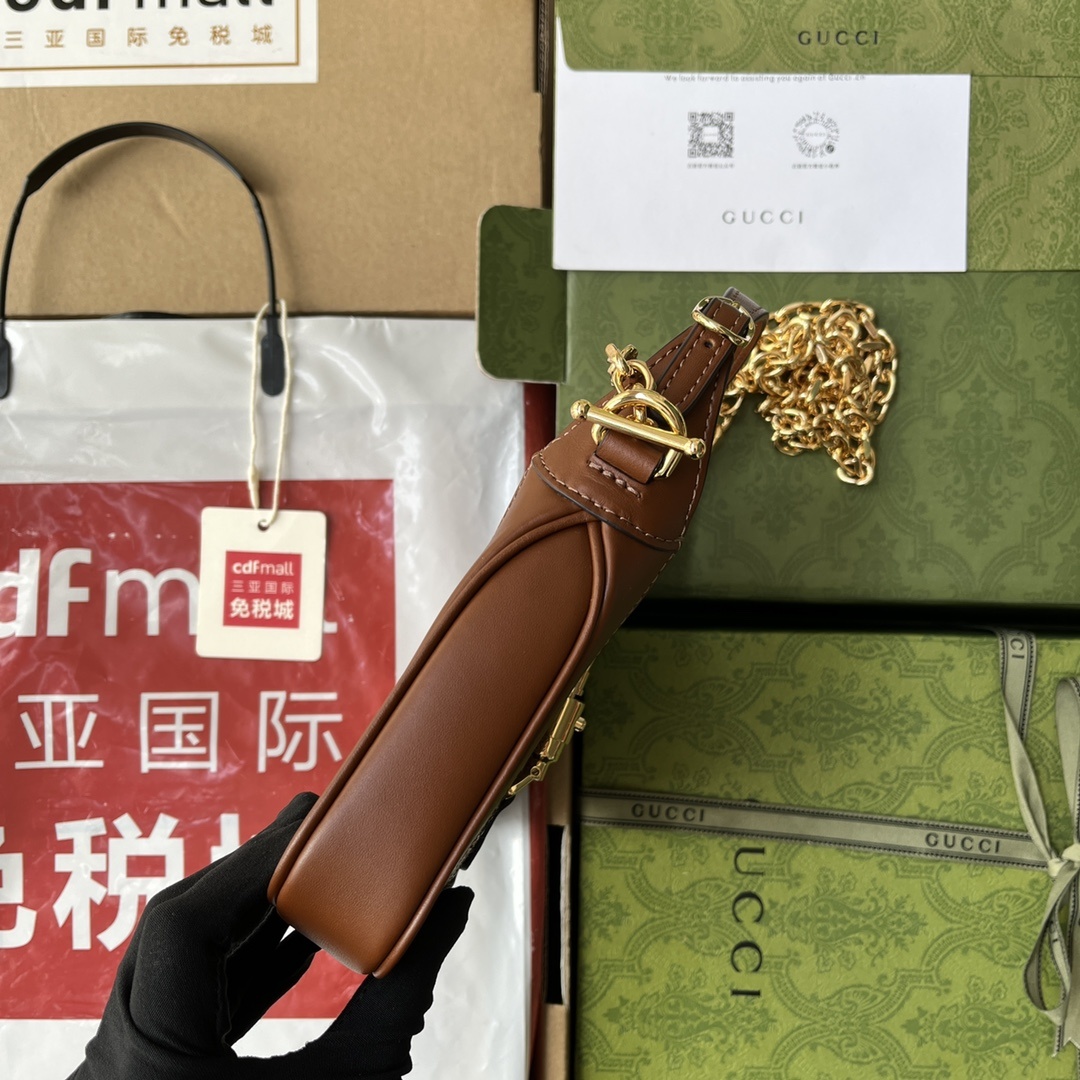 原厂皮配Cdfmall三亚免税店手提袋Jackiemini腋下包可以斜挎进口皮质全铜链条1mJackie