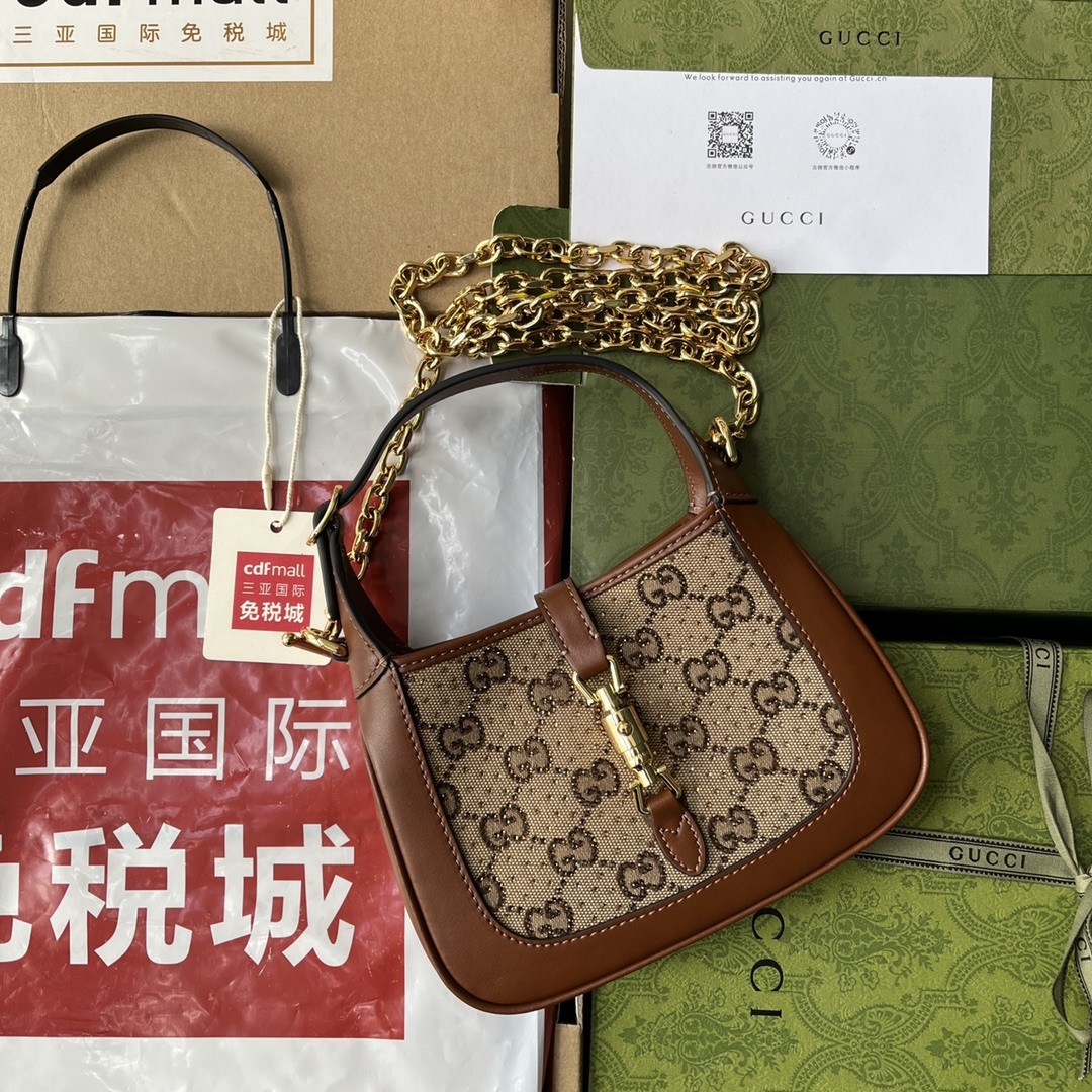 原厂皮配Cdfmall三亚免税店手提袋Jackiemini腋下包可以斜挎进口皮质全铜链条1mJackie