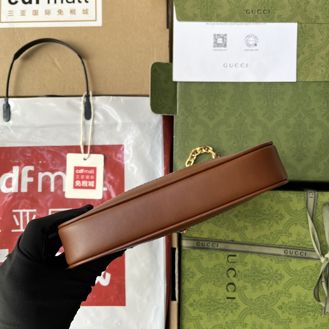 原厂皮配Cdfmall三亚免税店手提袋Jackiemini腋下包可以斜挎进口皮质全铜链条1mJackie
