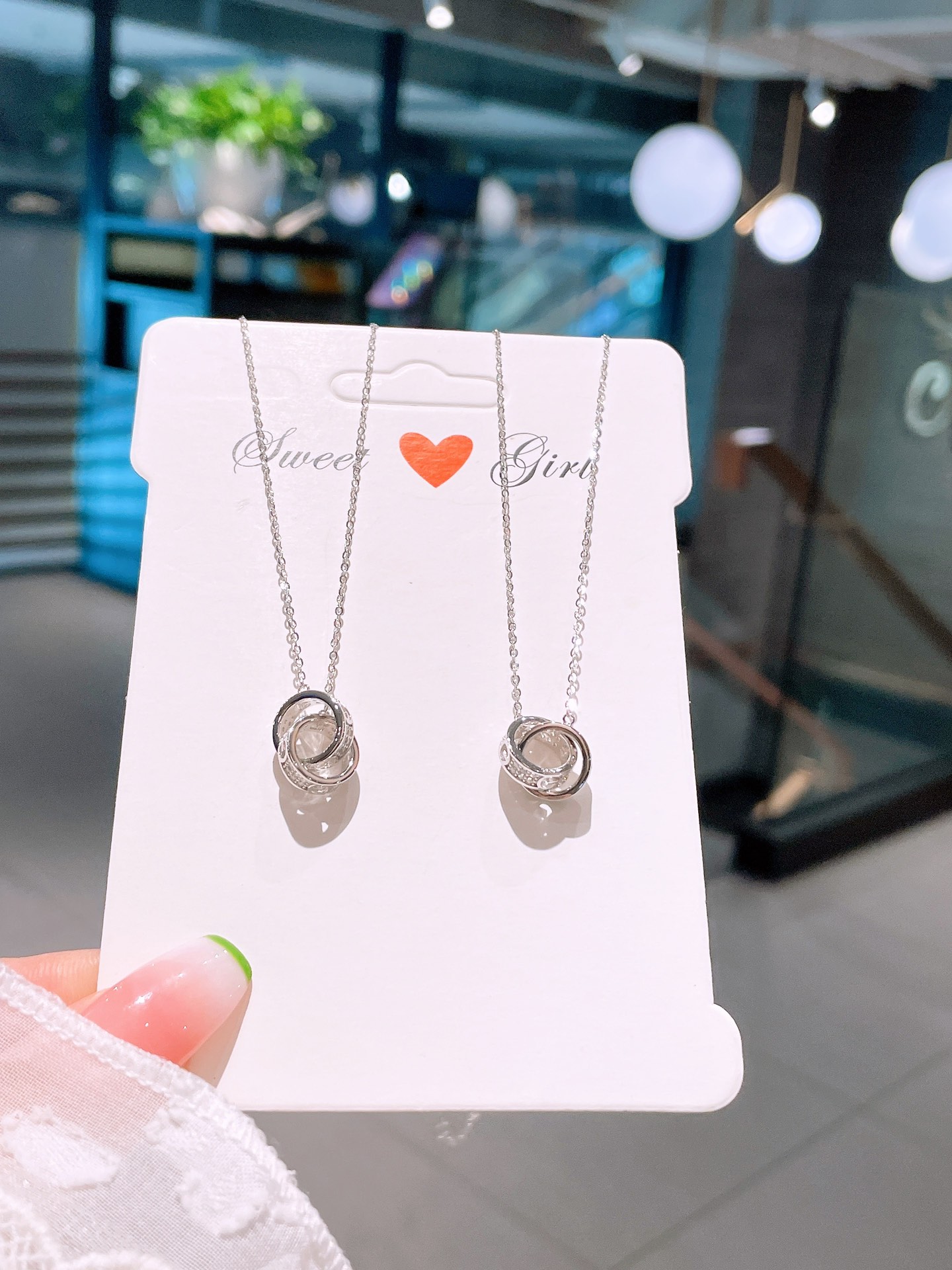 Fine Silver Necklace Light Luxury Birthday Gold