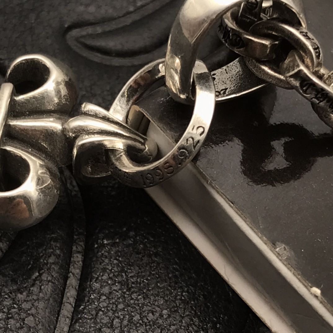 Chrome Hearts 高版本克罗心大号双环童军花吊坠配字母链，尺寸50-70，可搭配其他项链