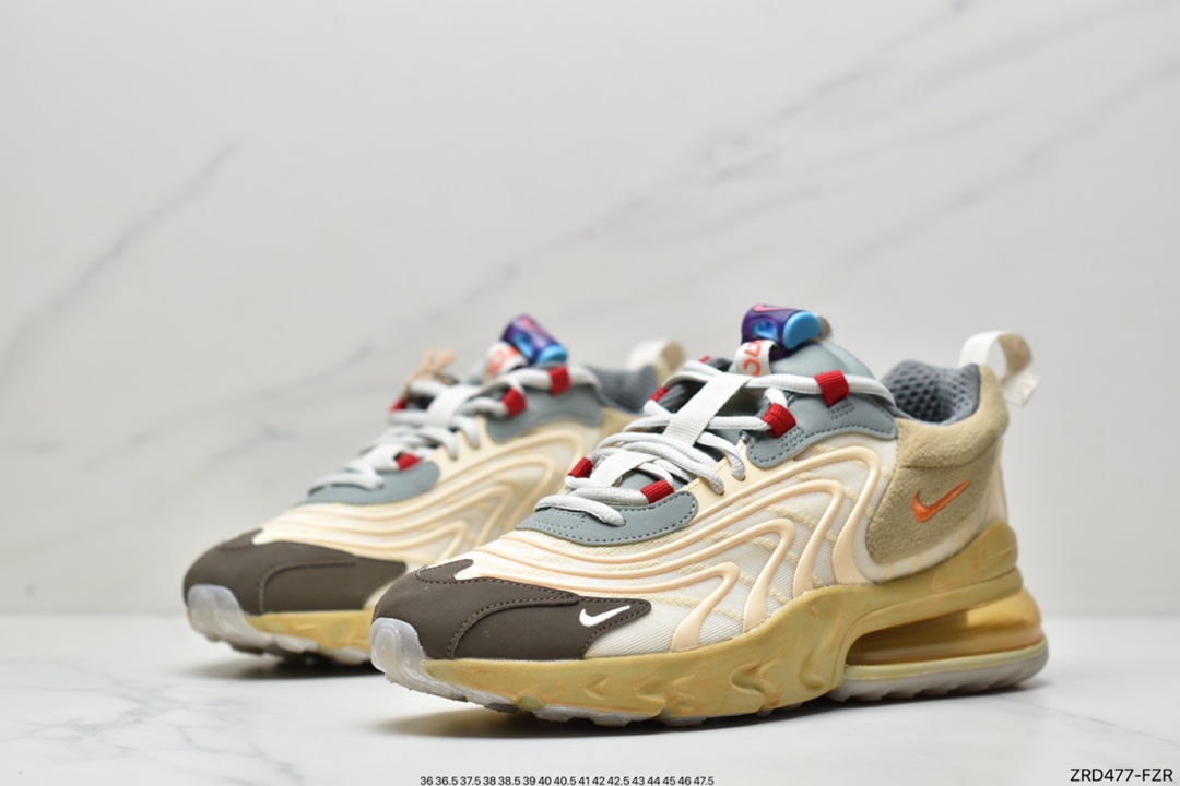 320 Travis Scott x Nike Air Max 270 React ENG"Cactus Jack"波纹瑞亚赛车CT2864-200