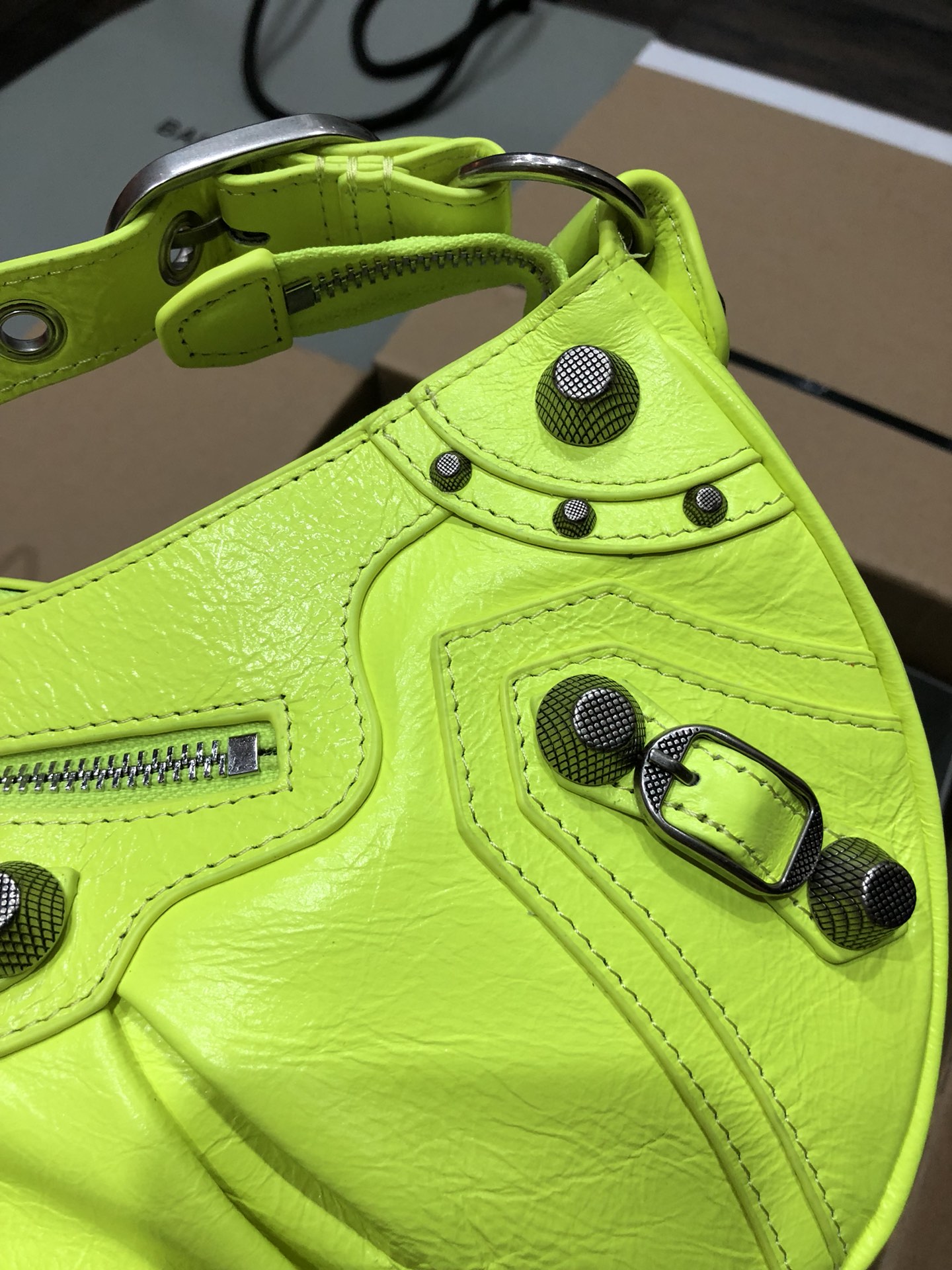 Balenciaga Style Leather Card Holder Lookbook Reference image 2