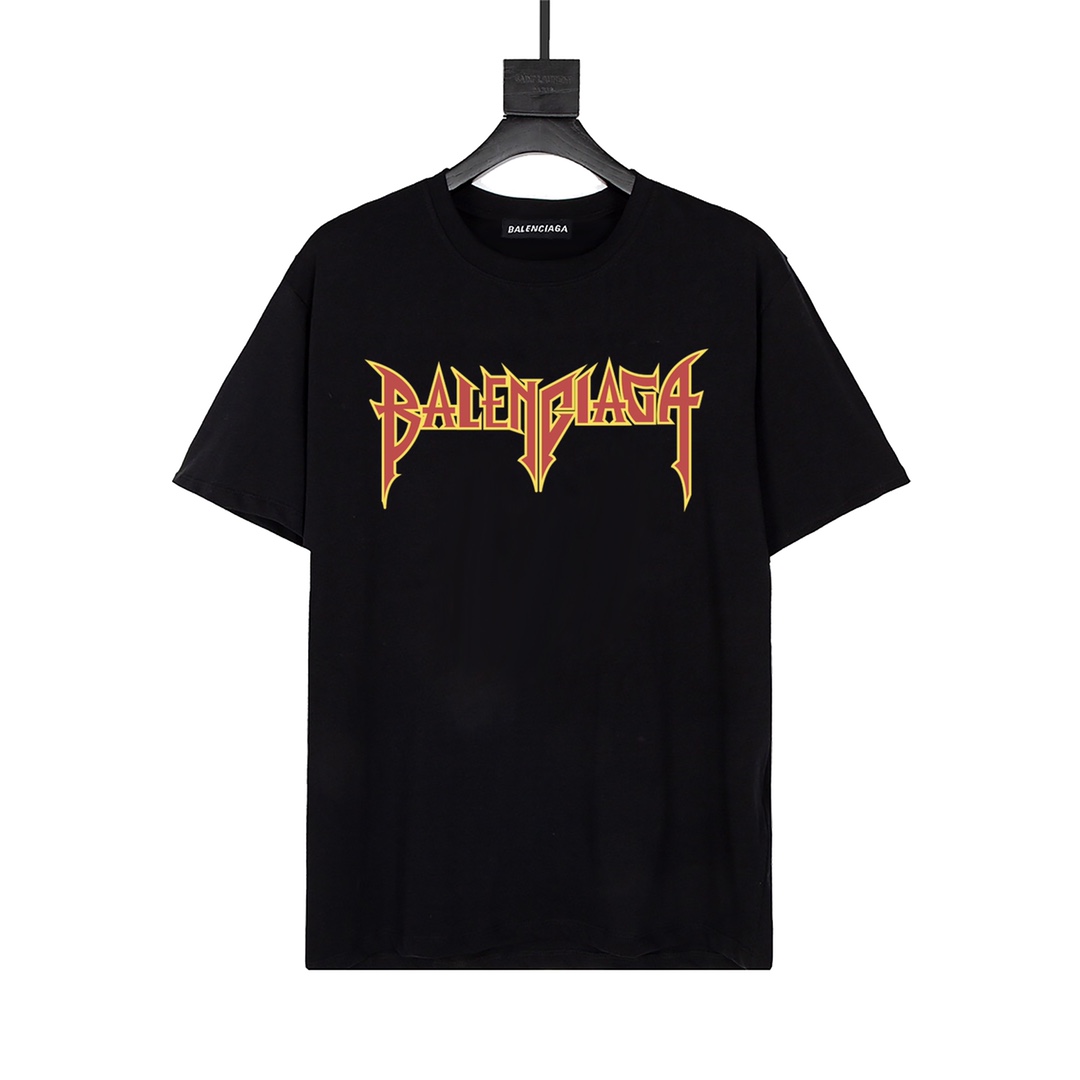 Balenciaga nueva camiseta de la serie de la banda de rock Metallica con letras de rayo, Metallica Tees, la última serie…