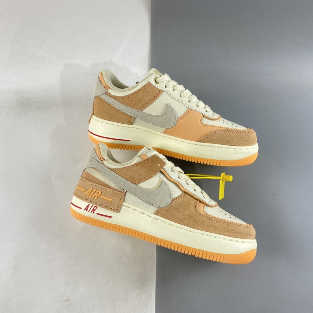 P180  Nike Air Force 1 Shadow 空军一号轻量增高低帮百搭板鞋"拼接马卡龙"DM8157-700